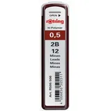 Rotring Nachfüllminen 0,5 mm 2B 12 St. Schwarz