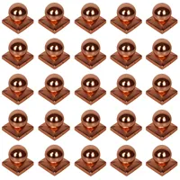 Holmwerk 25x Pfostenkappe Kupfer 71 mm Kugel Abdeckkappe für