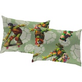 Wirth Dekokissen Turtles, Walt Disney, Kissenhülle ohne Füllung, 2 Stück grün 40 cm x 60 cm