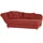 Max Winzer Recamiere mit Armteil links klappbar Selma, terracotta - Maße: 190 / 210 x 88 x 82 cm, - Orange