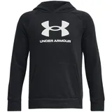 Under Armour Rival Fleece Big Logo Hoodie Jungen 001 black/white L 149-160 cm