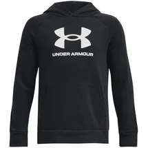 Under Armour Rival Fleece Big Logo Hoodie Jungen 001 black/white L 149-160 cm