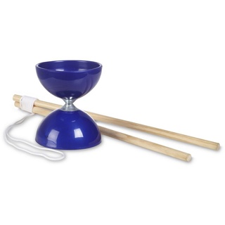 BS Toys Diabolo spiele - Koordination Kompaktes Outdoor Spiel - Draussen spielzeug Kinder - Geeignet ab 6 Jahren - Kindergeburtstag Spiele - Jonglierteller Blau - 43 x 11 x 18 cm