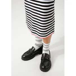 Aniston CASUAL Strickrock Damen Gestreift Schwarz/Weiß/Rot 36