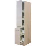 Flex-Well Apotheker-Hochschrank Focus 200 cm x 30 cm x 57 cm Akazie