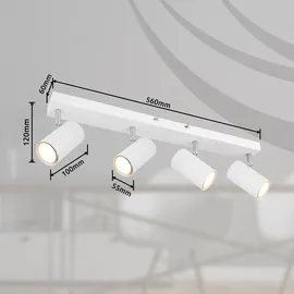GLOBO Deckenlampe Spot 4 flammig 4x 4,5W rechteckig weiß