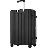 HAUSS SPLOE Hartschalen-Trolley Hartschalen-Reisekoffer ABS-Material Hartschalenkoffer TSA, 4 Rollen, 4 Rollen, Handgepäck Trolley Hartschalenkoffer Reise, Erweiterung schwarz