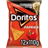 Doritos Tortilla Nachos Paprika Geschmack Herzhafter Snack zum Knabbern 12x 110g