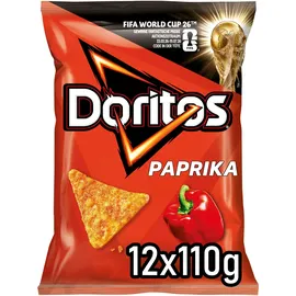 Doritos Tortilla Nachos Paprika Geschmack Herzhafter Snack zum Knabbern 12x 110g