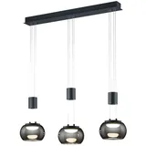 Trio LED-Pendelleuchte Madison Alu, Eisen, Stahl & Metall Schwarz