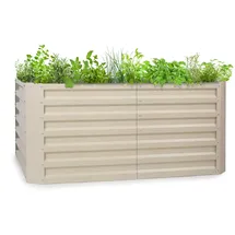 Blumfeldt High Grow Straight Hochbeet 120 x 60 x 60 cm Beige
