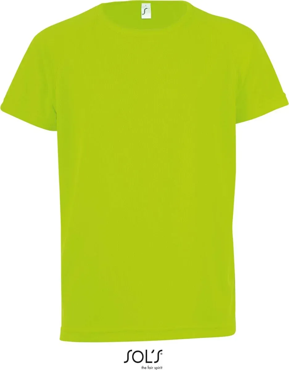 SOLS Kinder Raglan Sport Shirt T-Shirt 01166 neon green 12 Jahre (142/152)