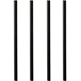 Shake Papier-Trinkhalm / Schwarz - Ø 8 mm x 21 cm - Papstar Pure (10 x 100 Stk) - 1 Karton = 10 Packungen à 100 Stk