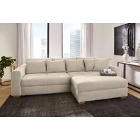Jockenhöfer GRUPPE Kampen L-Form, 288x130 cm", Chenille Ottomane beidseitig beige/beige