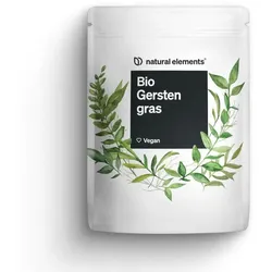 natural elements Bio Gerstengras Pulver – 100% nachhaltig angebaut in Deutschland Rohkostqualität 500 g