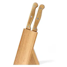 LIVOO Messerblock Aus Akazienholz 6-teilig