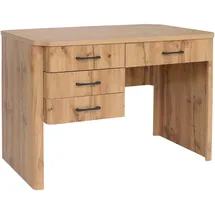 MCW Schreibtisch MCW-P42, Bürotisch Computertisch, 4 Schubladen MDF 78x110x60cm ~ Wotan-Eiche-Optik