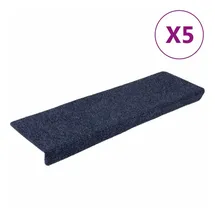 vidaXL Treppenmatten 5 Stk. Nadelvlies 65x21x4 cm Anthrazit