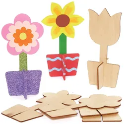3D Blume aus Holz (pro Set 6) Basteln mit Holz