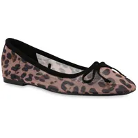 VAN HILL Damen Klassische Ballerinas in Leopard