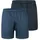 SCHIESSER Boxershorts Multipacks Dunkelblau / Schwarz S 2er Pack