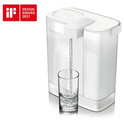 Philips Philip AWP2980WH/31 Sofort-Wasserfilter, gefiltertes Wasser per Knopfdruck, aufladbar via USB-C