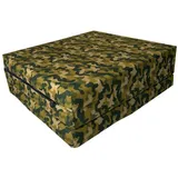 FORTISLINE Klappmatratze 195x80x9cm - 3-teilige Faltmatratze - H2 Gästematratze - Camping Faltbare - Kamping Bett - Waschbar Bezug - Erwachsene Klappbar - Reisematratze - Schaumstoff Matratze