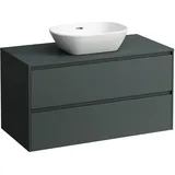 Laufen LANI Schubladenelement, 1 Ausschnitt mittig, 985x495x525mm, H4043211122661, Farbe: Verkehrsgrau