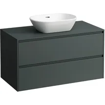 Laufen LANI Schubladenelement, 1 Ausschnitt mittig, 985x495x525mm, H4043211122661, Farbe: Verkehrsgrau