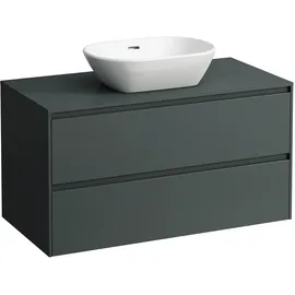 Laufen LANI Schubladenelement, 1 Ausschnitt mittig, 985x495x525mm, H4043211122661, Farbe: Verkehrsgrau