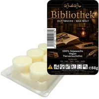 WonderWax Duftwachs WonderWax® Duftriegel 6 x Duftwachs Kreise Weiß, 100% Sojawachs (Bibliothek), Duftrichtung: Bibliothek