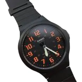 Casio MW-240-4BVEF Herren-Armbanduhr, Kunststoff-Gehäuse - Schwarz/Orange