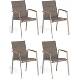 SonnenPartner Gartenstuhl 4er-Set  grau 4 St.
