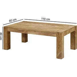 FineBuy Couchtisch SuVa2396_1 Braun Akazie 110 x 60 x 40 cm