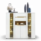 Innostyle Memphis Highboard 145 x 127 x 38 cm Weiß