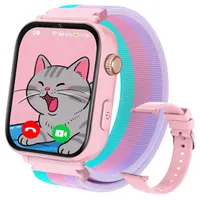 PTHTECHUS Smartwatch für Kinder, 4G GPS Kinder Smartwatch Uhr Telefon Video und Voice Smart Familienchat SMS WiFi, SOS Sport Schrittzähler Spiele, Kindergeschenke Armbanduhr Uhr für ab 4 Jahren, Rosa