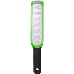 Zestenreißer OXO GOOD GRIPS, grün, Edelstahl, Küchenschneider, Zestenreißer, aus geätztem Edelstahl, für Zitronen und mehr