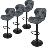 ML-Design Barhocker 4er Set 41 x 110 x 47 cm Anthrazit