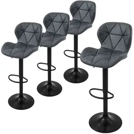 ML-Design Barhocker 4er Set 41 x 110 x 47 cm Anthrazit