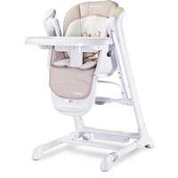 Caretero TERO-760 2in1 High Chair + Elektrische Babyschaukel Indigo Beige