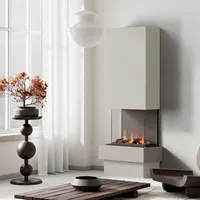 muenkel design Garda [Elektrokamin Opti-myst]: Concrete (Betonoptik) - weiß