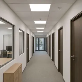 ETC Shop Deckenlampe Büro Deckenleuchte Einbau Led Panel quadratisch, Tageslichtlampe Aufbau Deckenpanel weiß, Led 36w 3960lm 6500k, Lxbxh 59,5x59,x5x3 cm