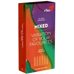 RFSU Mixed, 30 Kondome, verschiedene Aromen und Formen (30 Kondome) 30 St