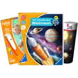 Ravensburger tiptoi Set: Wieso? Weshalb? Warum? Wir erkunden den Weltraum + 00110 tiptoi Der Stift, Lernspielzeug für Kinder ab 4 Jahren