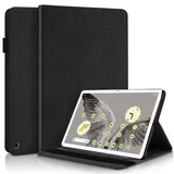 Succtopy Hülle für Google Pixel Tablet 11 Zoll 2023 Folio Flip PU Leder Schutzhülle Google Pixel Tablet 11" Stifthalter Stand Wallet Cover Case Tablet Hülle Google Pixel Tablet 2023 - Schwarz