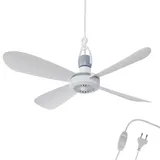 BestLivings Mobiler Deckenventilator 40 cm Deckenventilator Weiß