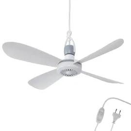 BestLivings Mobiler Deckenventilator 40 cm Deckenventilator Weiß