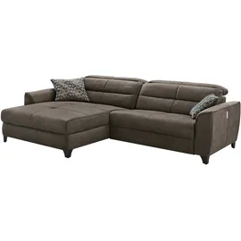 Die Möbelfundgrube Ecksofa Mikrofaser mit Relaxfunktion Braun
