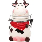 Dekohelden24 Vorratsdose Keramik Kuh 12 x 11 x 20,5 cm