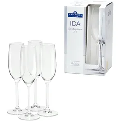 Van Well IDA Sektgläser 21,0 cl 4er Karton – Elegante Gläser für stilvollen Genuss